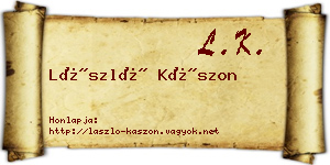 László Kászon névjegykártya